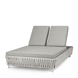 Double Chaise White